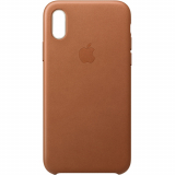 Apple iPhone XR gyári bőrtok vörösesbarna színben