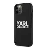 Karl Lagerfeld tok fekete,feliratos Apple Iphone 12 Mini készülékhez