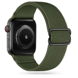 Tech-Protect Mellow Apple Watch 45mm / 44mm / 42mm gumis textil szíj - zöld