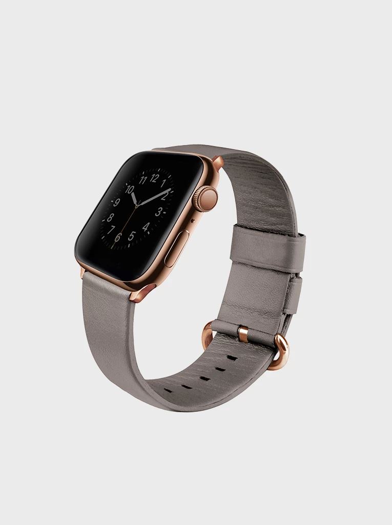 Uniq Mondain Apple Watch  bőr szíj szürke 38/40/41mm