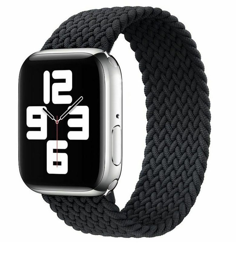 Apple Watch 38 / 40 / 41 mm L méret fonott körpánt fekete