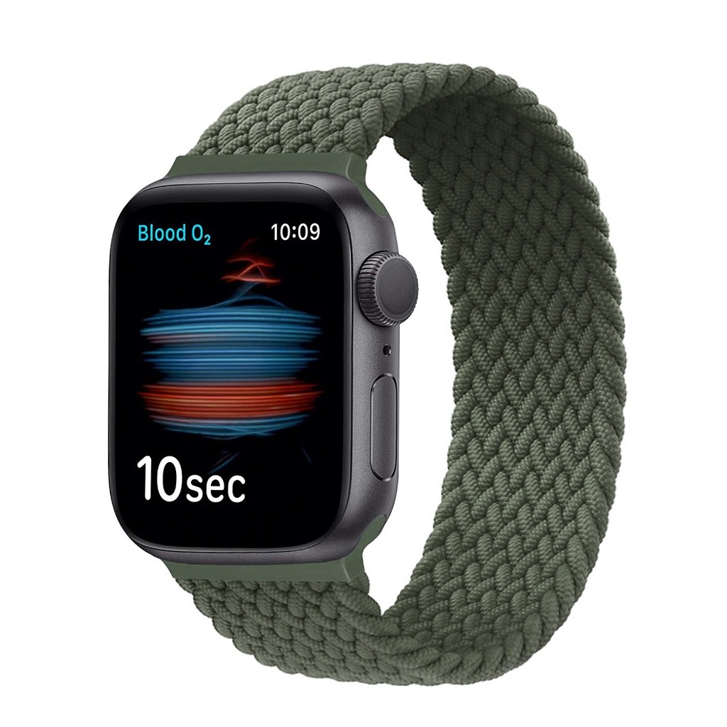 Apple Watch 42/44/45/49 mm M méret fonott körpánt zöld