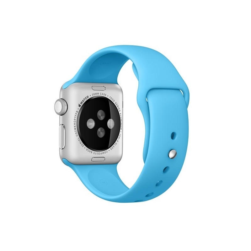 Apple Watch 42/44/45 mm kék utángyártott szilikon szíj 