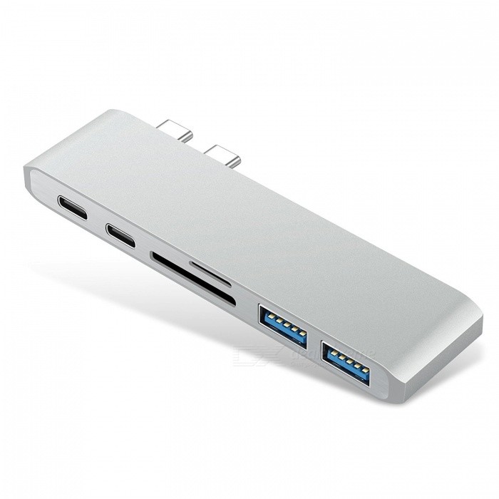 6 in 1 USB-C Adapter, HDMI, USB, USB-C asztroszürke színben