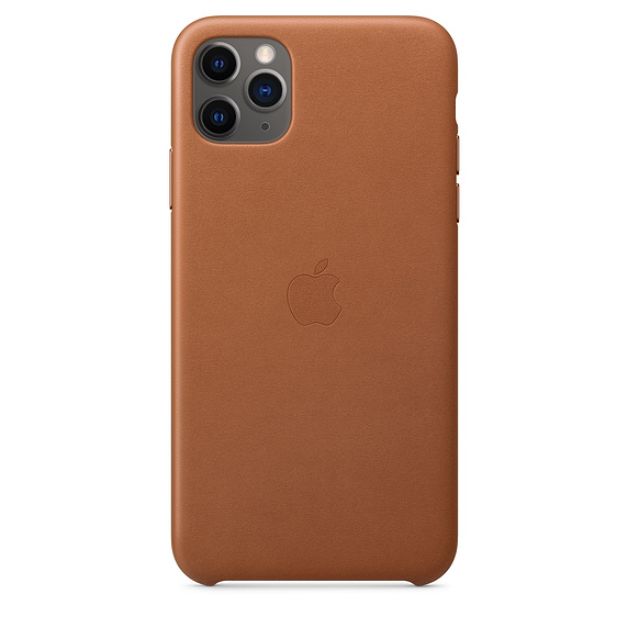 iPhone 11 Pro Max gyári bőrtok vörösesbarna színben