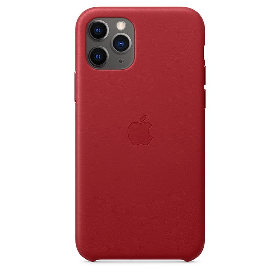 iPhone 11 Pro Max gyári bőrtok (product) red színben