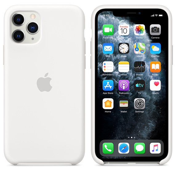 iPhone 11 Pro gyári szilikon tok fehér színben