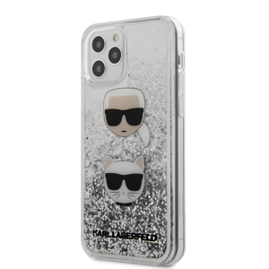  Karl Lagerfeld ezüst glitteres tok iPhone 12/12 Pro készülékre 