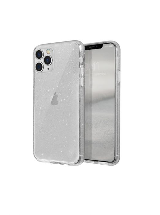 Uniq Lifepro Tinsel Apple iPhone 12 Mini, csillámos szilikontok, átlátszó