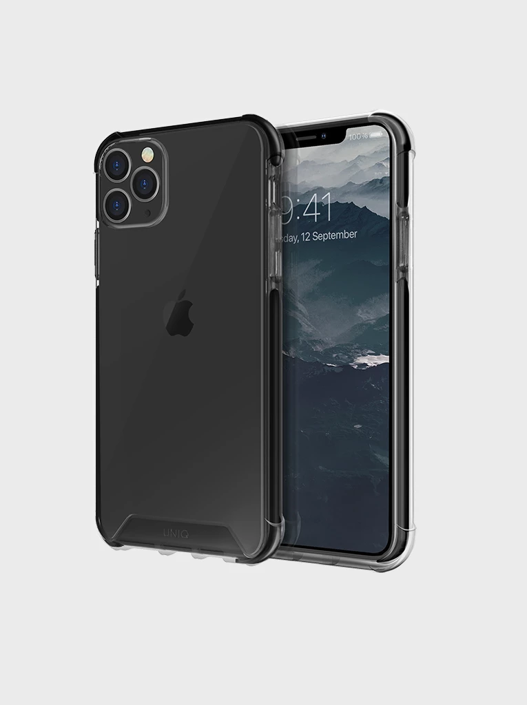 Uniq Combat Apple iPhone 12/12 Pro, szilikon tok, fekete