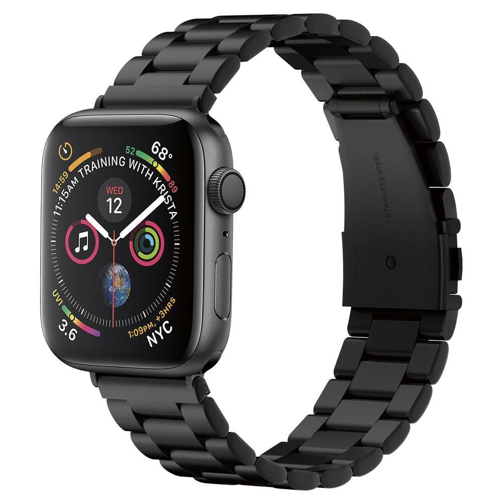 Spigen Modern Fit Apple Watch 42 / 44 / 45/ 49 mm fém szíj, fekete