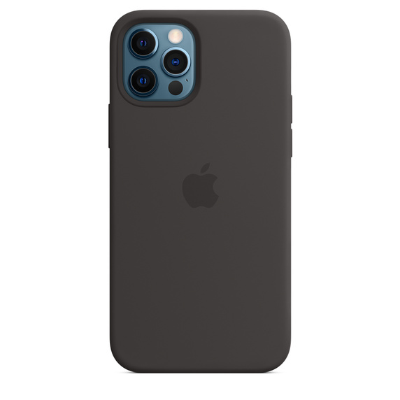 MagSafe-rögzítésű iPhone 12 Pro Max-szilikontok – fekete