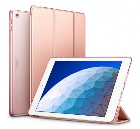 Kitámaszthatós flip tok iPad 10,2" 7/8/9 generációs iPadre rosegold színben