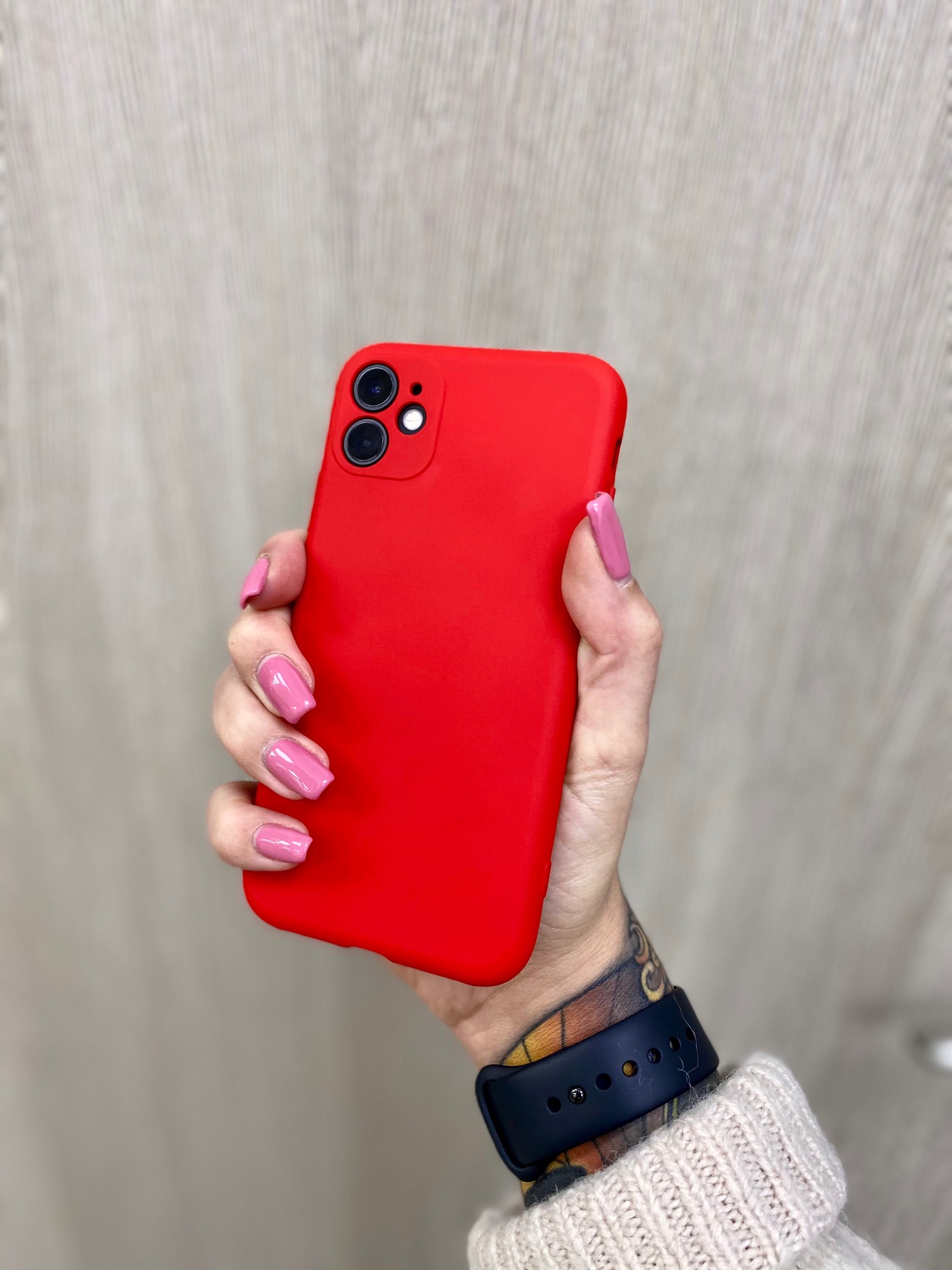 Prémium minőségű alap árkategóriás tok piros színben iPhone 11