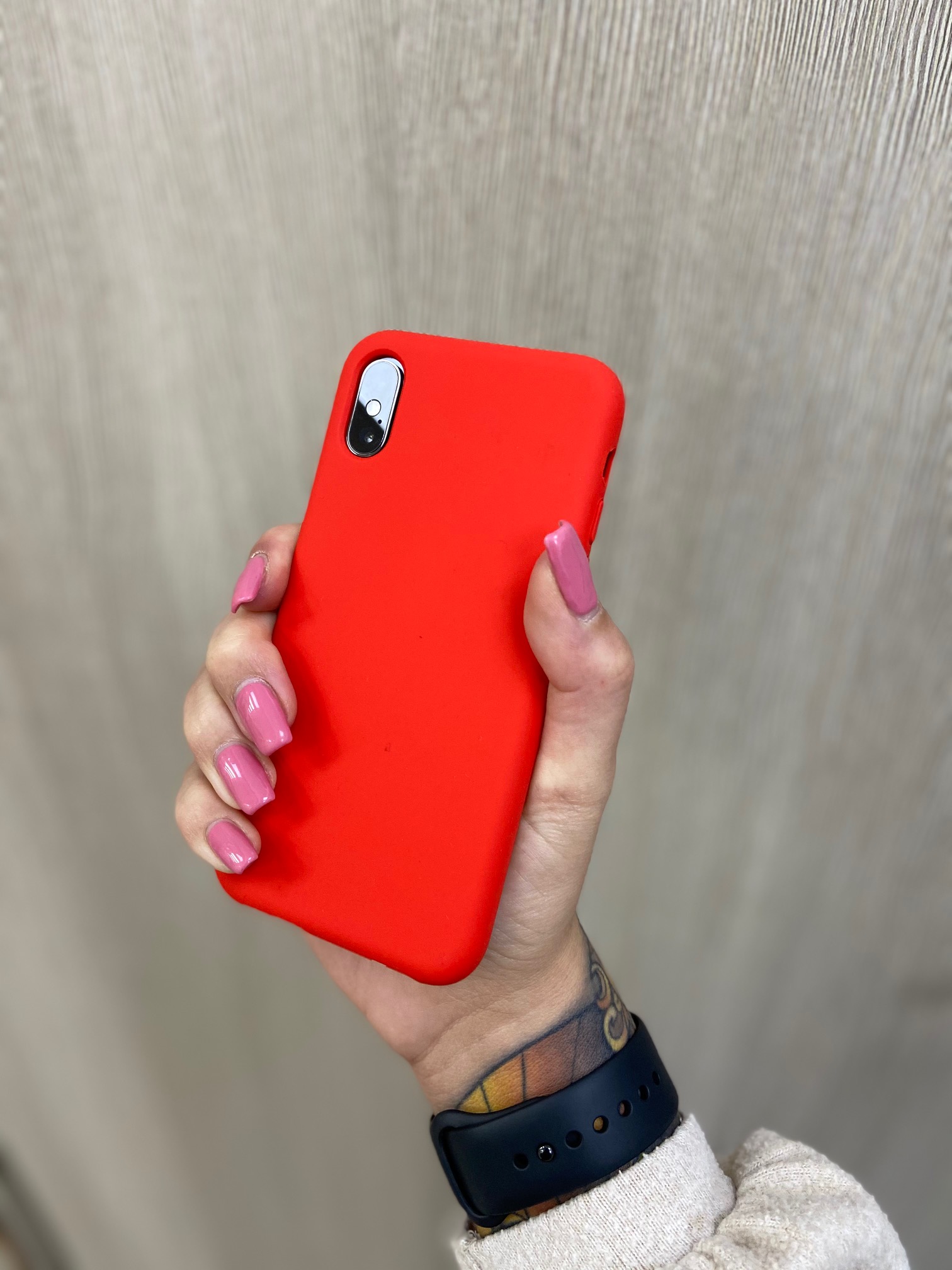Prémium minőségű alap árkategóriás tok piros színben iPhone X / XS