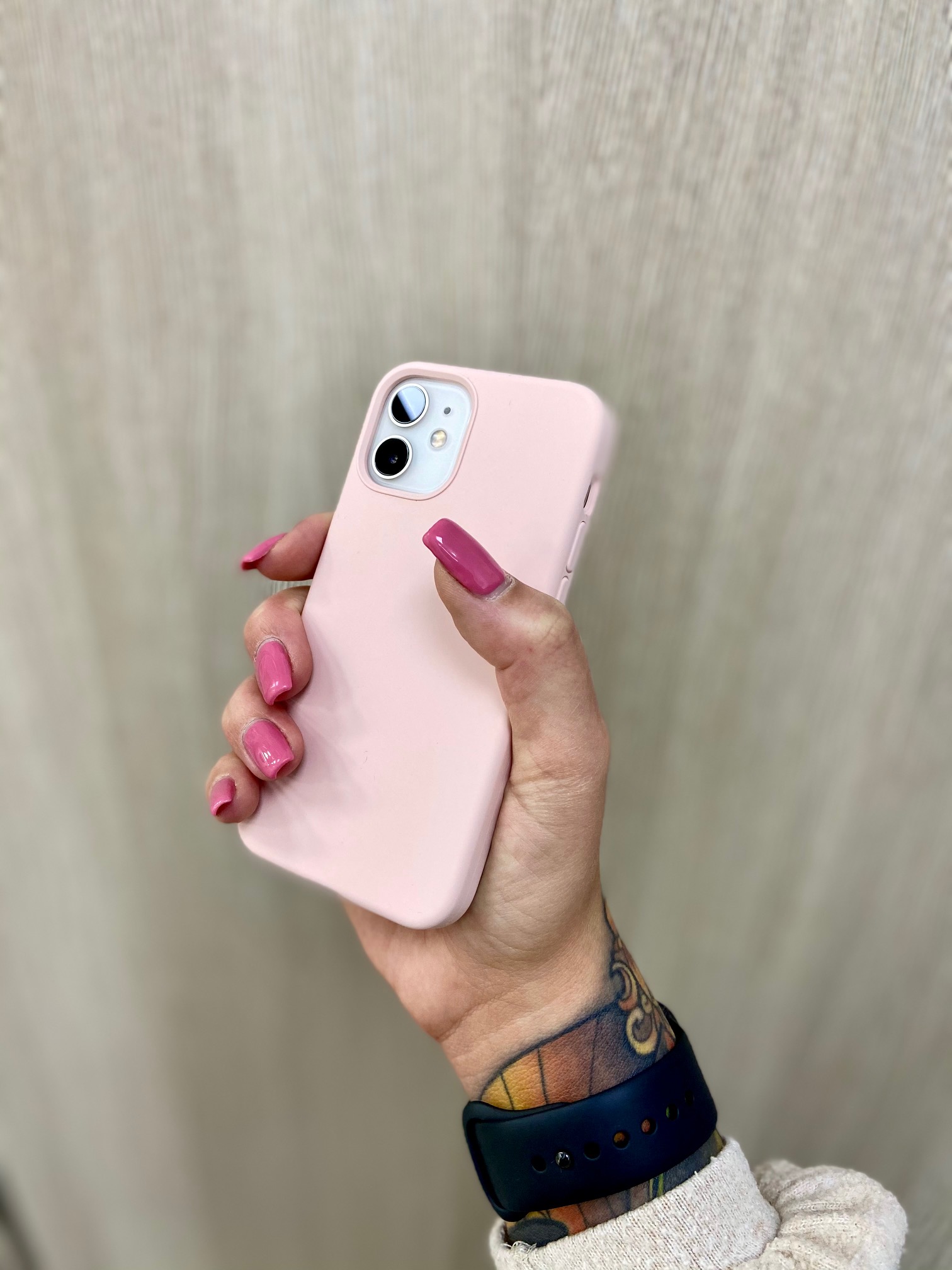 Prémium minőségű alap árkategóriás tok rózsakvarc színben iPhone 12 Mini