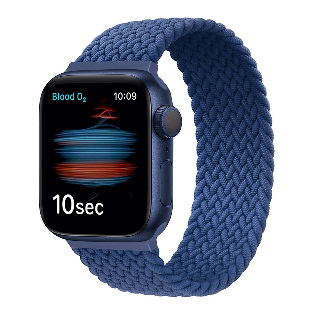 Apple Watch 42/44/45/49 mm S méret fonott körpánt kék