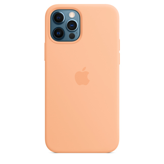 MagSafe-rögzítésű iPhone 12 Pro Max -szilikontok – sárgadinnye