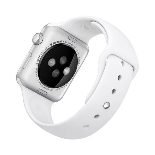 Apple Watch 38/40/41 mm fehér utángyártott szilikon szíj 