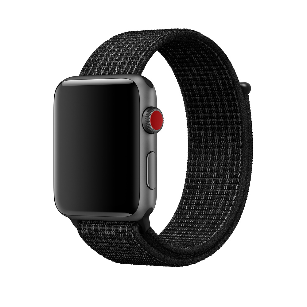 Apple Watch sportpánt 42/44/45 mm fekete szőttszíj