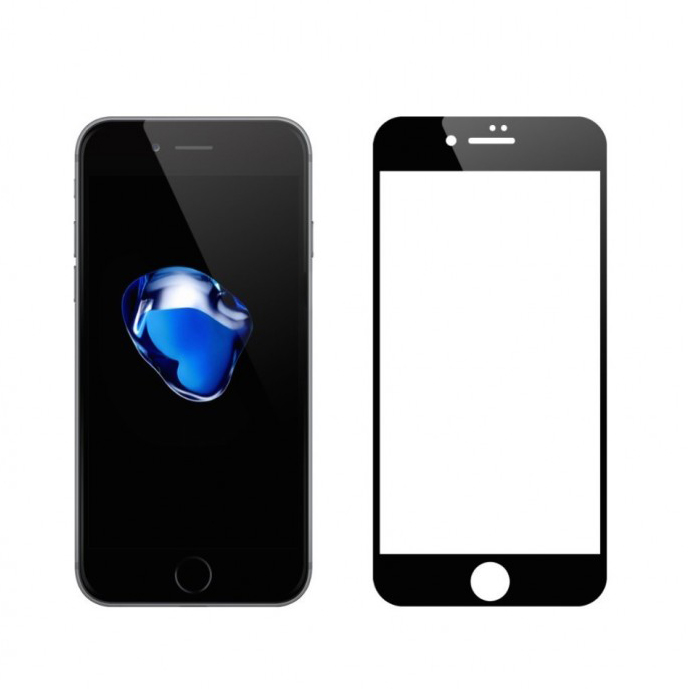 3D kijelzővédő üvegfólia iPhone 7Plus/8Plus fekete