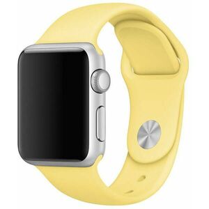 Apple Watch 38 / 40 / 41 mm sárga utángyártott szilikon szíj 