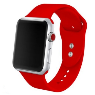 Apple Watch 42/44 mm piros utángyártott szilikon szíj 