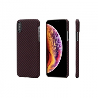 Pitaka tok Apple iPhone XS Max készülékre fekete-piros színben