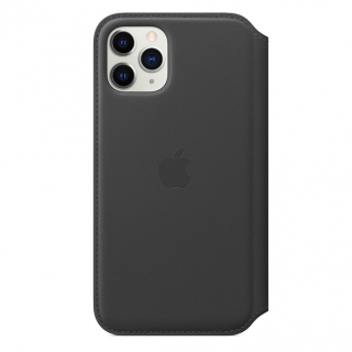 iPhone 11 Pro Max kinyitható bőrtok fekete színben