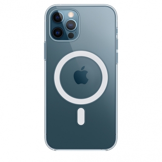 MagSafe-rögzítésű iPhone 12 Pro Max-szilikontok – Átlátszó