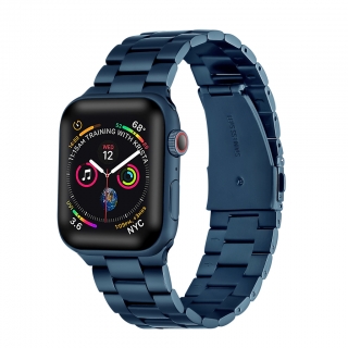 Apple Watch rozsdamentes vastag acél szíj kék 42 / 44 / 45 mm