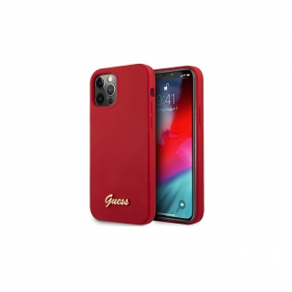 Guess tok iPhone 12 Pro Max készülékre piros színben, arany felírattal