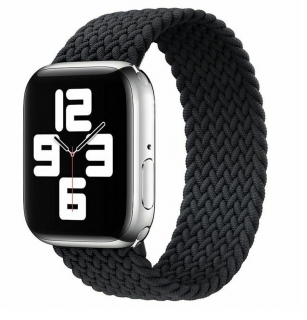 Apple Watch 42 / 44 / 45 mm L méret fonott körpánt fekete
