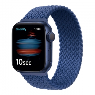 Apple Watch 42/44/45/49 mm M méret fonott körpánt kék