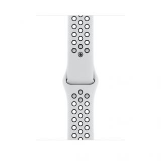 Apple gyári 38/40/41 mm-es, platinaszín-fekete Nike sportszíj