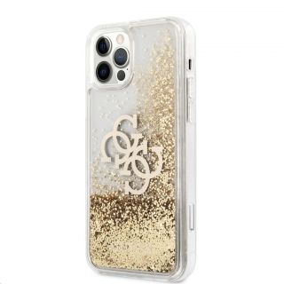 GUESS Liquid Glitter tok iPhone 12 Pro Max arany