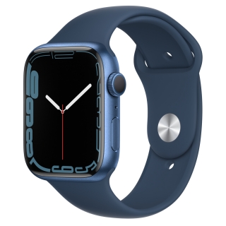 Apple Watch Series 7 45mm kék alumíniumtok, sportszíj