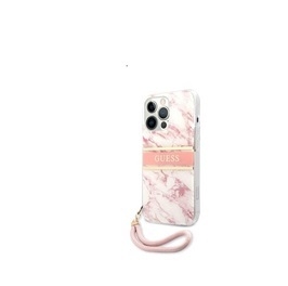 Guess márványmintás tok iPhone 13 Pro Max készülékre rózsaszín