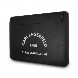 Karl Lagerfeld 16" laptop táska fekete színben, felíratos