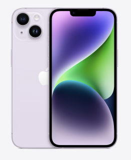 Apple iPhone 14 256GB kártyafüggetlen mobilkészülék lila színben