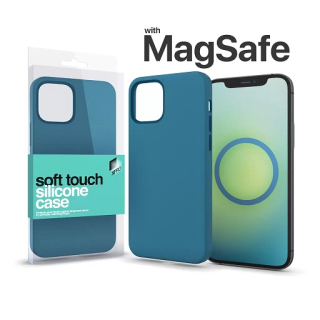 Utángyártott MagSafe rögzítésű tok iPhone 13 készülékhez kék