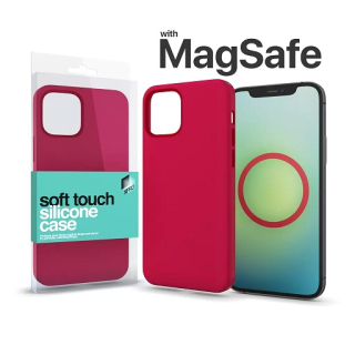 Utángyártott MagSafe rögzítésű tok iPhone 13 készülékhez piros