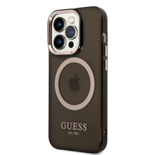 GUESS TRANSLUCENT MAGSAFE APPLE IPHONE 14 PRO MAX HÁTLAP TOK, FEKETE