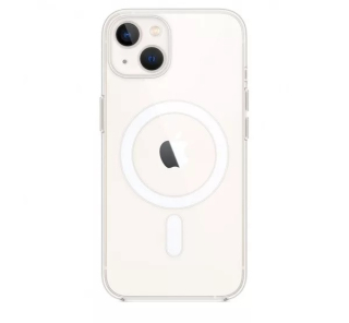 Apple iPhone 14 MagSafe-rögzítésű műanyag tok, átlátszó