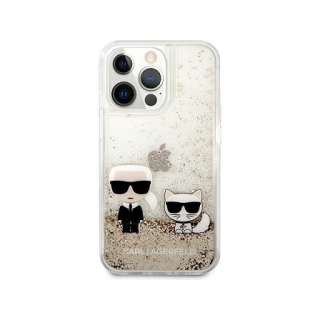 KARL LAGERFELD GLITTER KARL AND CHOUPETTE HÁTLAP TOK APPLE IPHONE 14 PRO, ARANY