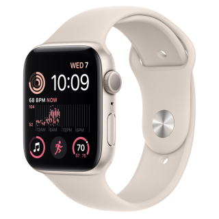 új Apple Watch SE 44mm csillagfény alumíniumtok, sportszíj