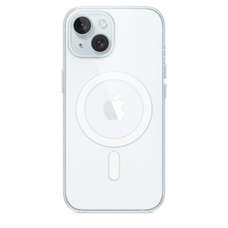 MagSafe-rögzítésű átlátszó iPhone 15 Plus-tok