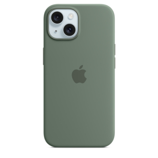 MagSafe-rögzítésű iPhone 15 Plus-szilikontok – ciprus