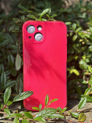 Csillámos szilikon tok iPhone 15 Pro neon rózsaszín színben