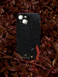 Csillámos szilikon tok iPhone 15 Pro Max fekete színben
